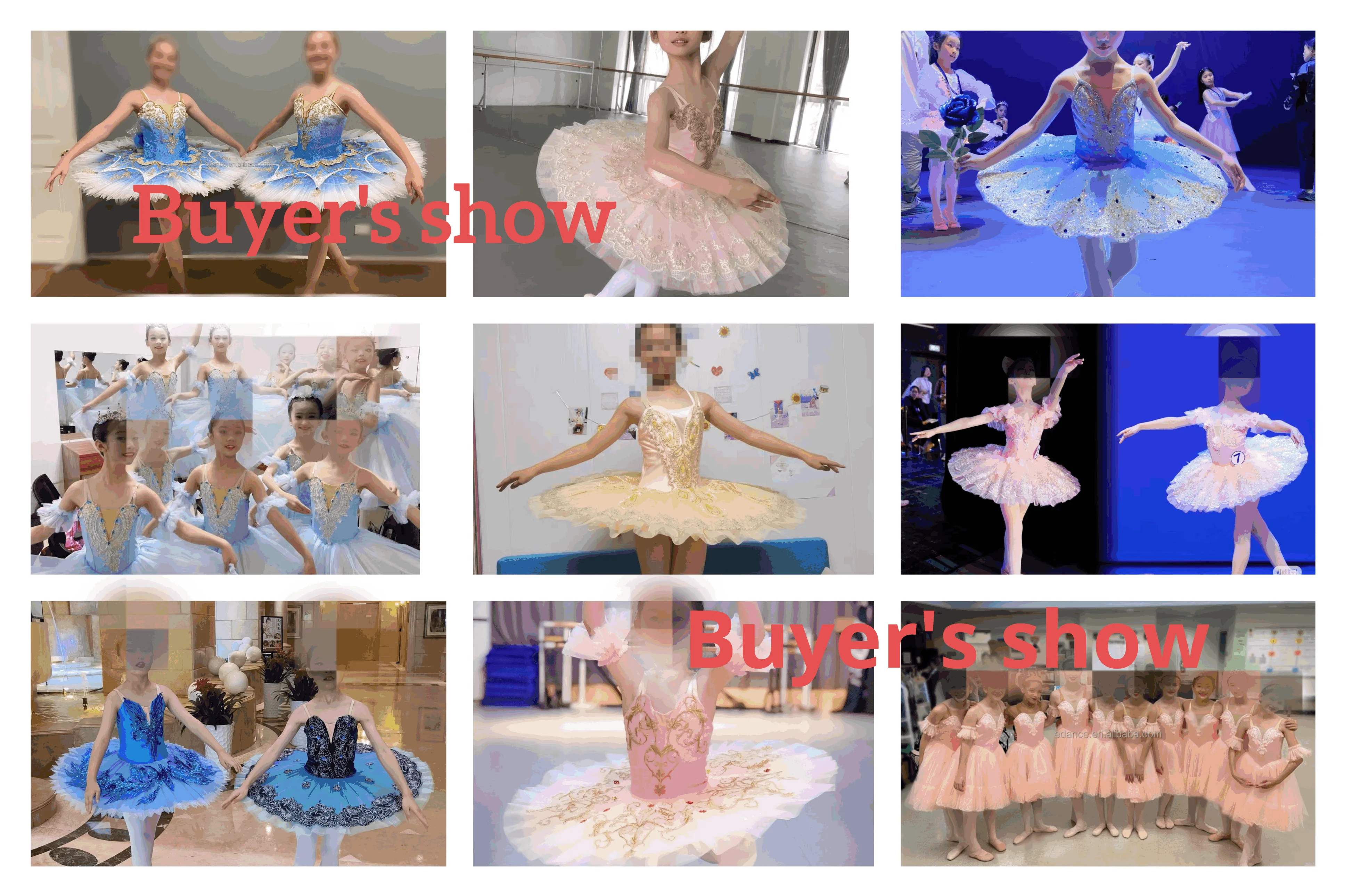 Einfacher neuer blauer Farbverlauf, blauer Vogel-Variation, silberne Fee, Dornröschen-Ballett-TUTU-Rock, maßgeschneidert für Erwachsene und Kinder – Detail 11