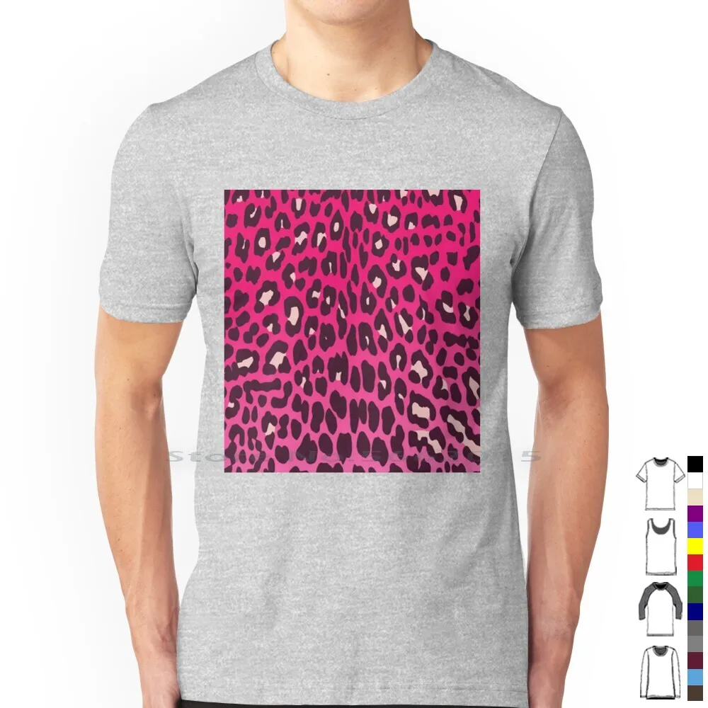 Pink Leopard Print T Shirt 100 Cotton Pink Leopard Cheetah Emo Rave