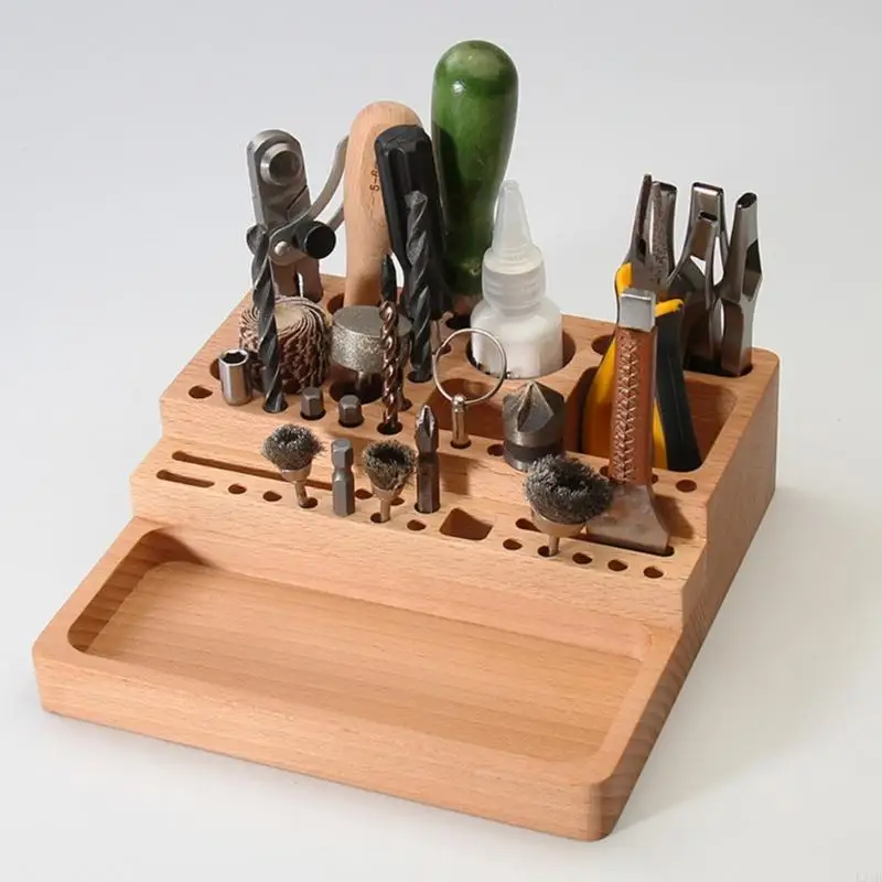 스튜디오용 단단한 나무 Leathercraft 정리함 인체공학적 도구 디스플레이 스탠드