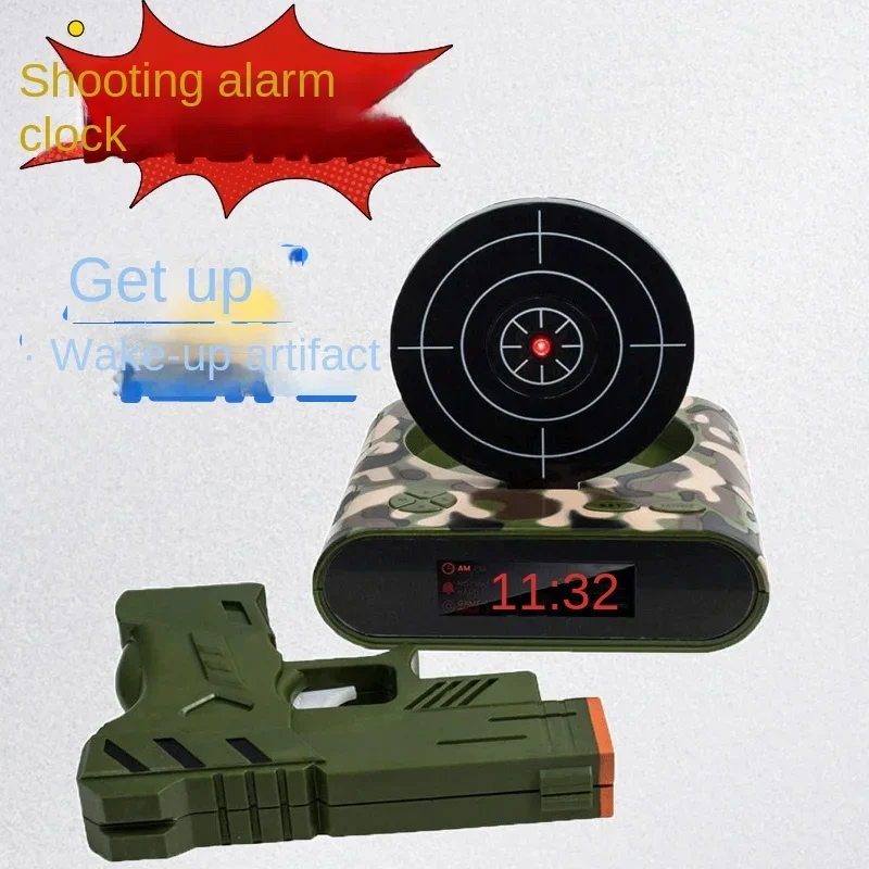 

Pistol Shooting Target Electronic Alarm Clock Children Boy Good-looking Students Get up Dedicated Fantastic Net