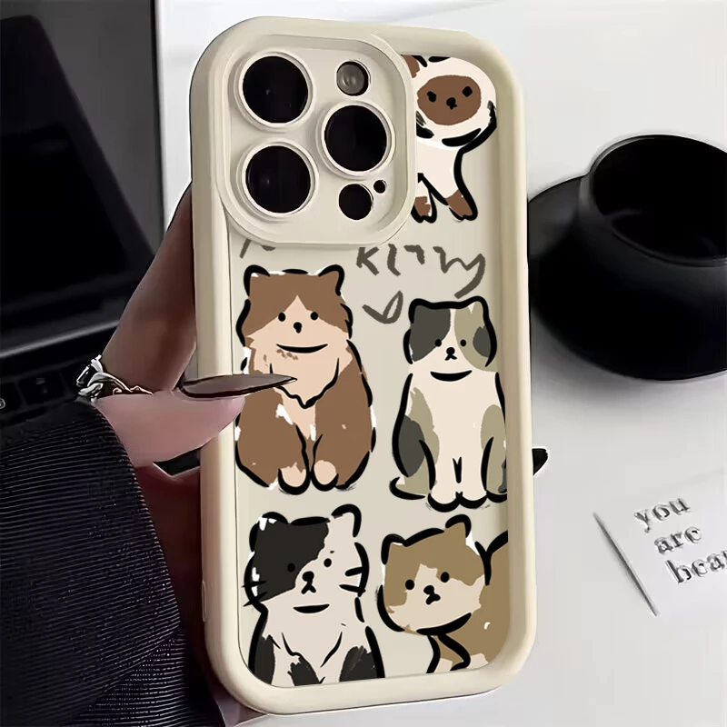 Cartoon Cats Soft Phone Case Cover