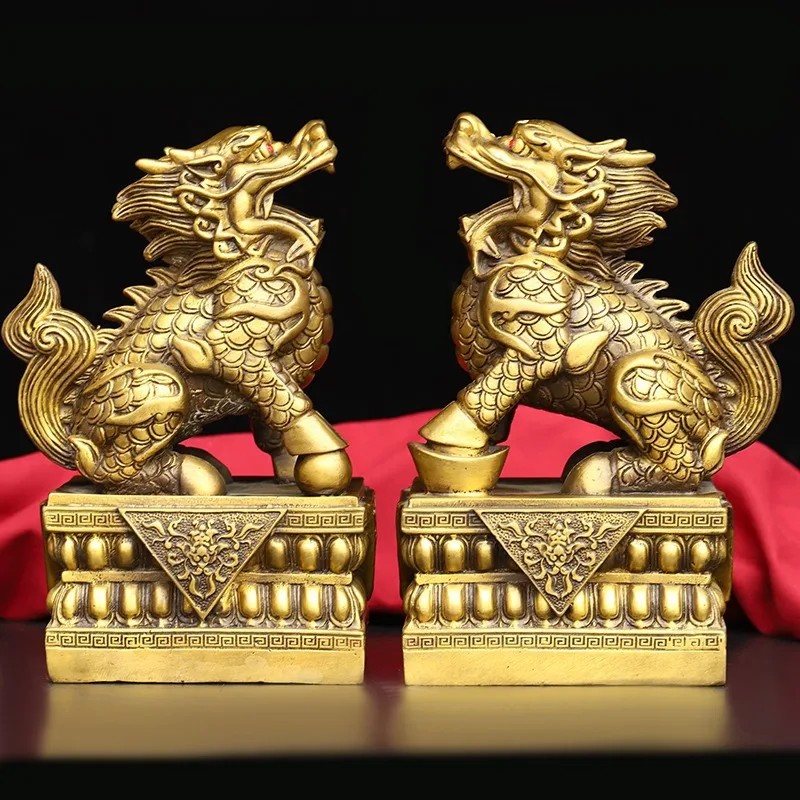 

Guyunzhai латунный Единорог Сплетницы украшения для дома медные металлические изделия