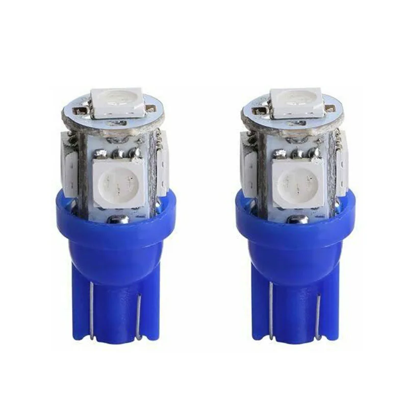 

10PCS T10 Blue 194 168 2825 5050 5SMD LED Highlight Light Bulb Peanut Brand New Auto Parts High Quality Durable