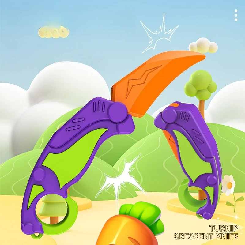 Anti Stress Gravity Stress Relief Toys Teenager Toys Knife Plastic 3D Printing Portable Anti-stress Carrot Cheap Anxiety Hobbies