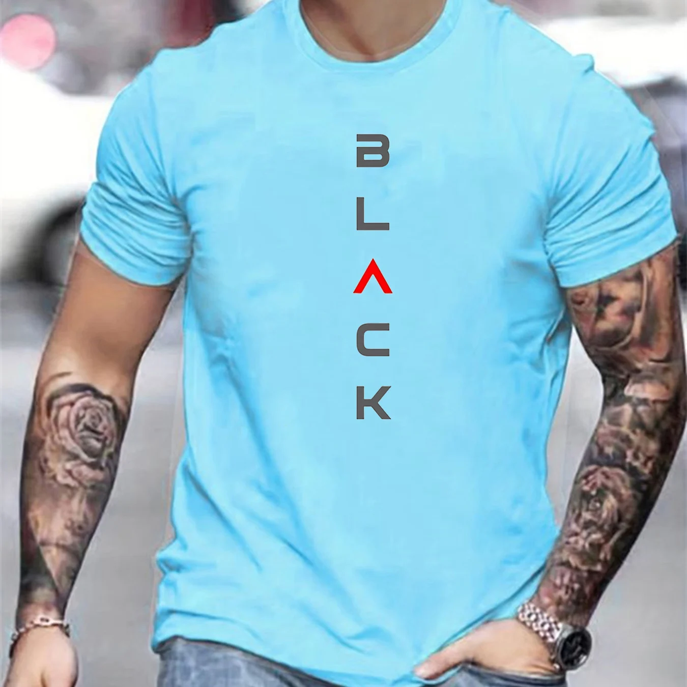 

3D Black Print Men's Graphic Design Crew Neck Active T-shirt Casual Comfy Ventilate Tees Tshirts For Summer Men's Clothing Tops