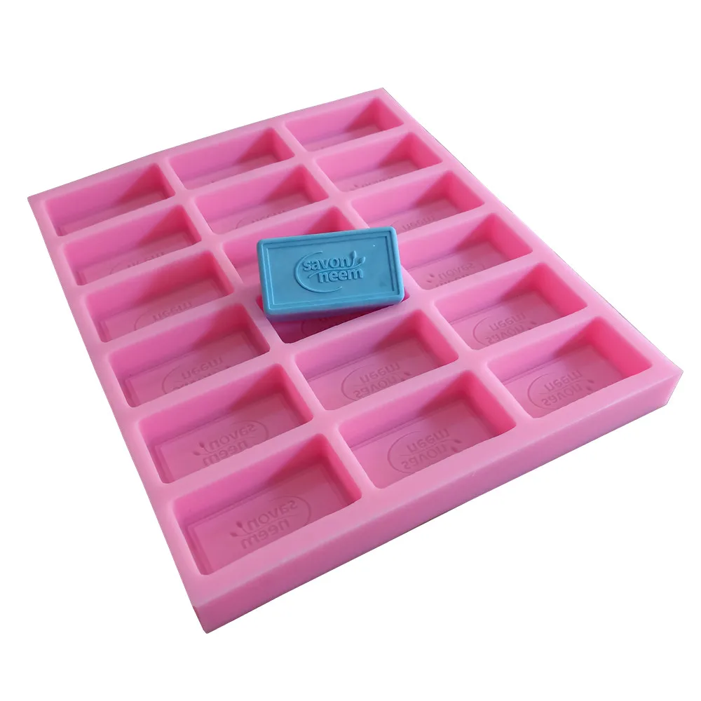 16 Cavities Bar Soap Mold Mould Customize Silicone Mold for Cold Process Natural Soap Making