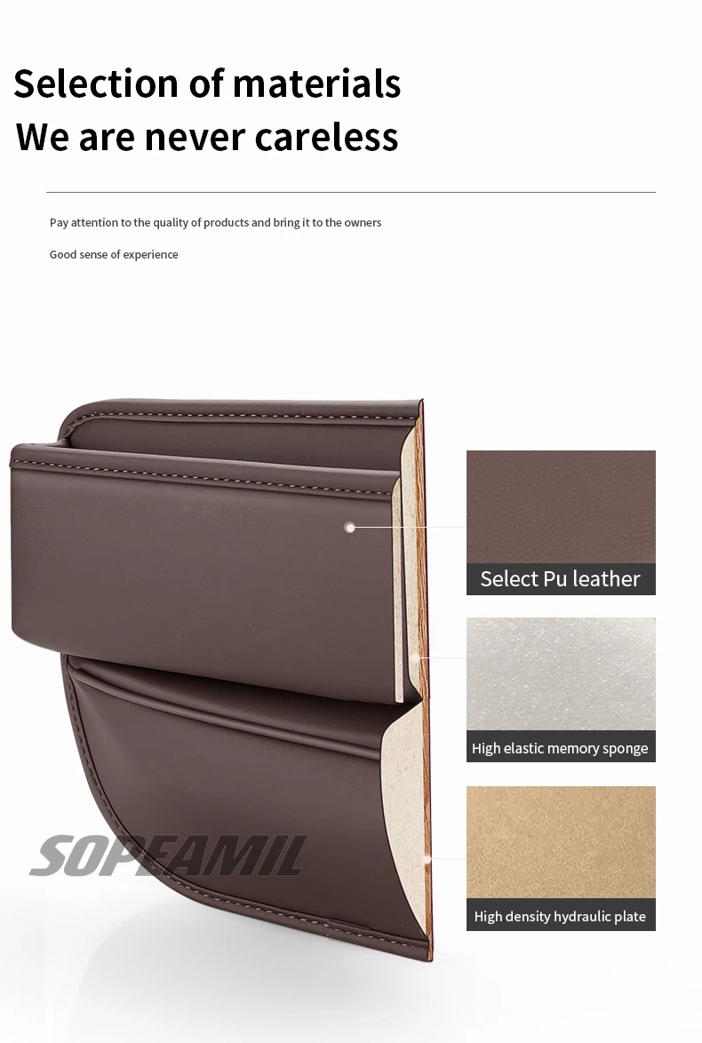 Car Leather Seat Gap Multifunction Crevice Water Cup Holder Storage Box Tesla Model 3 Model Y Model S Model X Cybertruck Beast