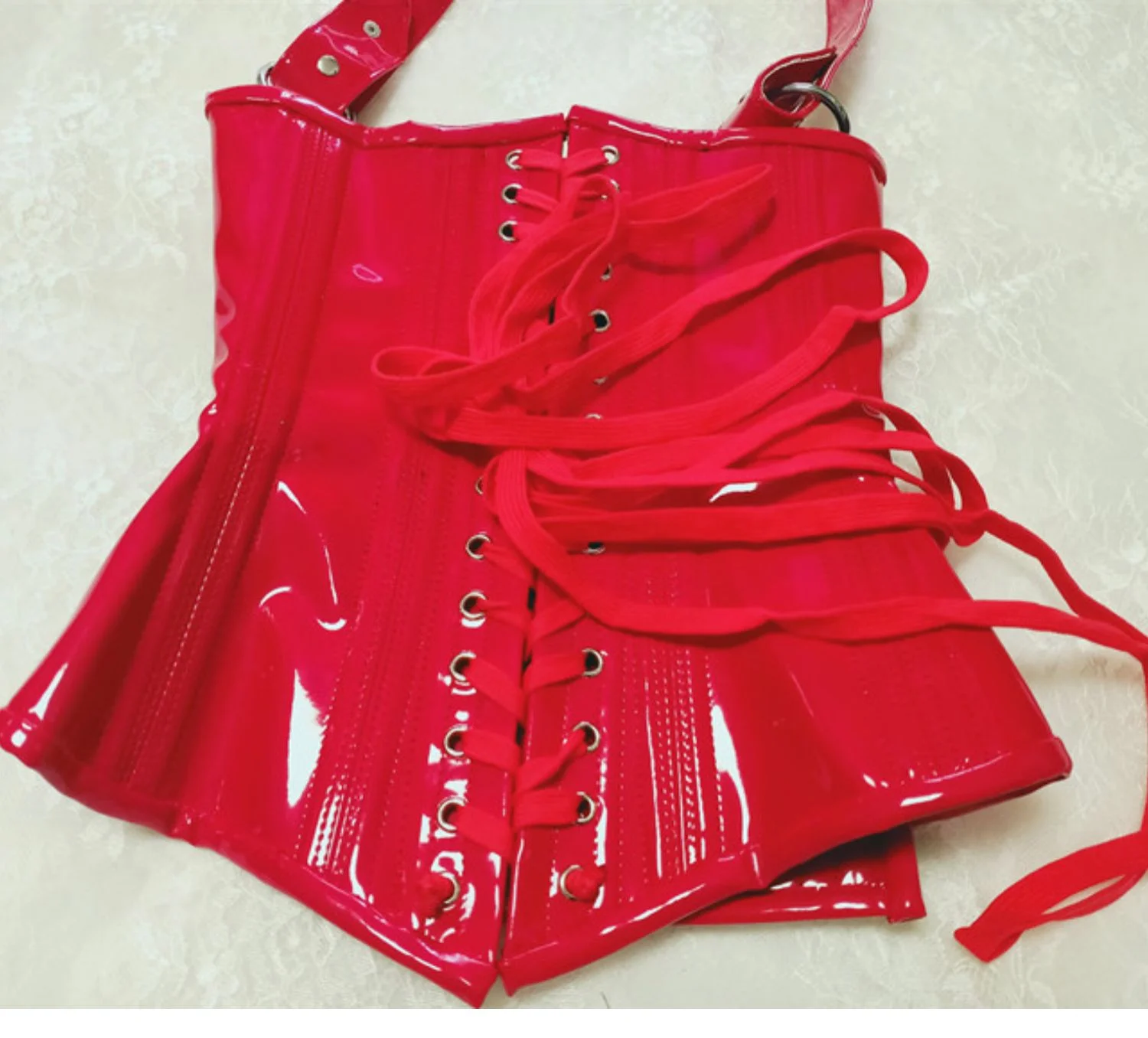 Corsetto attillato Gilet Donna Busiter Sottoseno Con lacci Corpetto disossato in acciaio Shapewear Controllo della pancia Vita sottile Costume gotico di scena - immagine 6