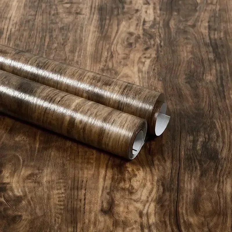 ヴィンテージ木目調自己粘着性取り外し可能な防水壁紙ピールアンドスティック壁紙部屋の背景家具ウォールステッカー