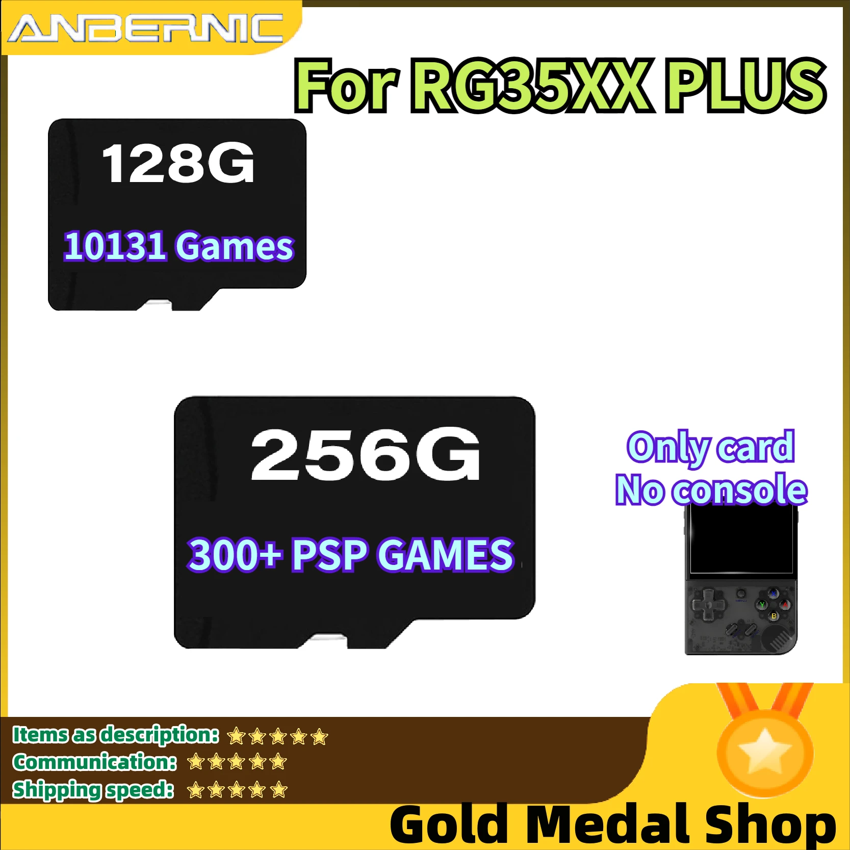 

ANBERNIC RG35XX PLUS 256GB TF Card Preloaded Games Memory Card 300+ PSP Games Retro Handheld Game PSP DC SS PS1 NDS