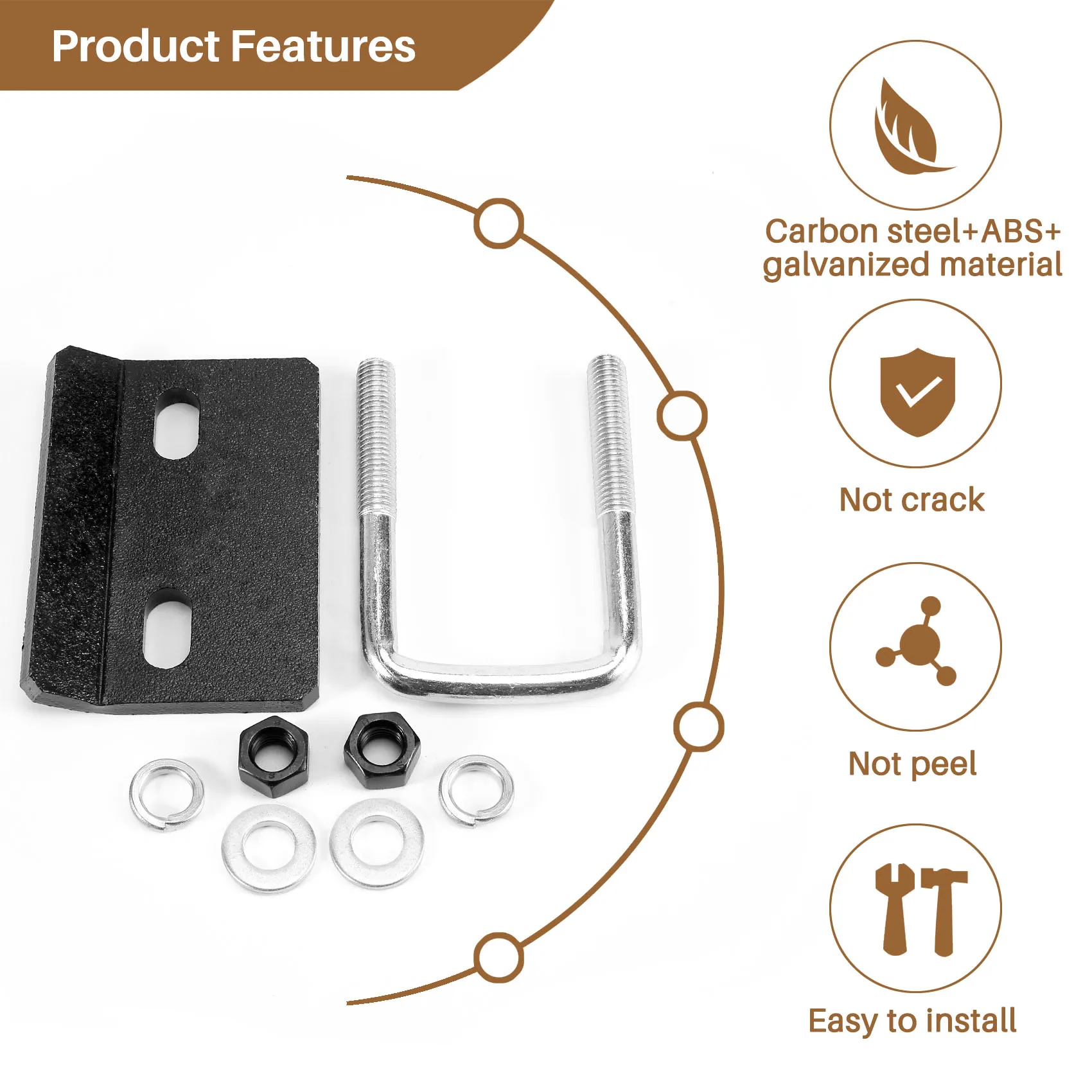 프리미엄 히치 강화제 안티 래틀 안정제 강철 헤비 듀티 녹 방지 견인 클램프 2인치