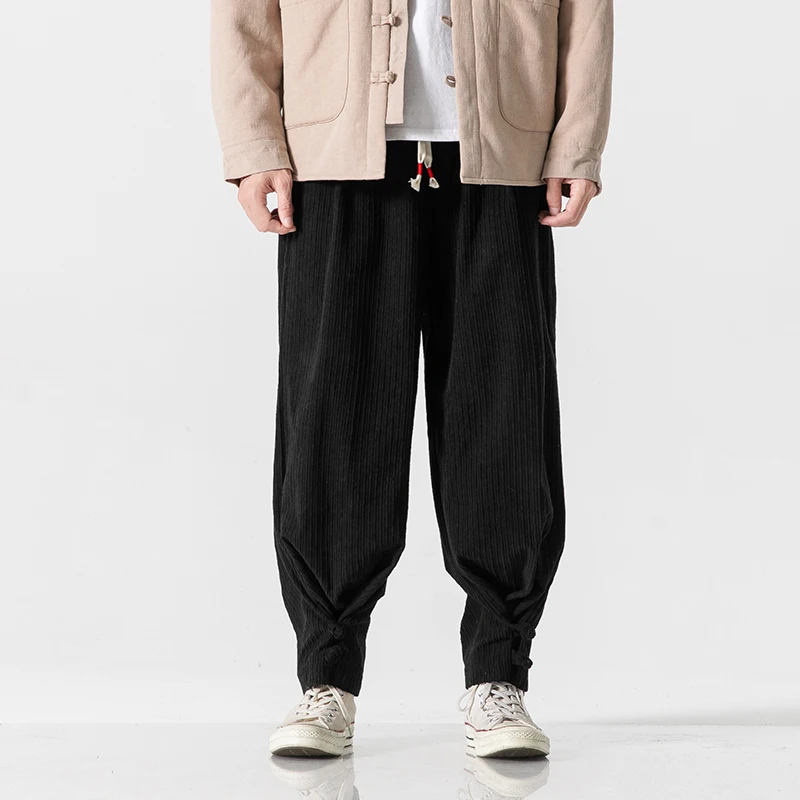 

Streetwear Men’s Haren Pants Elastic Waist Vintage Casual Pants Jogger Sweatpants Harajuku Loose Male Trousers Big Size 5XL