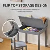 Kid Desk and Chair Set – Bamboo Lift-Top Child Desk with Storage and Hutch, Ideal Kids Desks for Homework, Compact Design 3