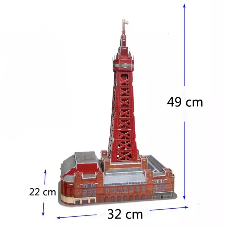 Blackpool Tower 3D Paper Puzzle Building Model Toy World's Great Architecture UK England Famous Radio Build Boy Girl Travel Gift