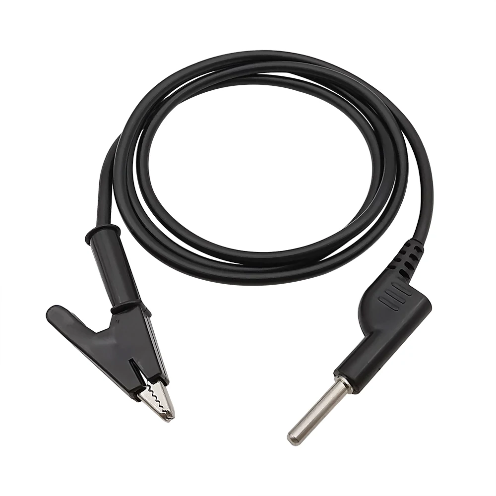 1Pair 4mm Banana Plug to Alligator Clip Stackable Multimeter Test Leads Probe Cable Wire Electrical Tools alligator clips,electric test clamp,test leads
