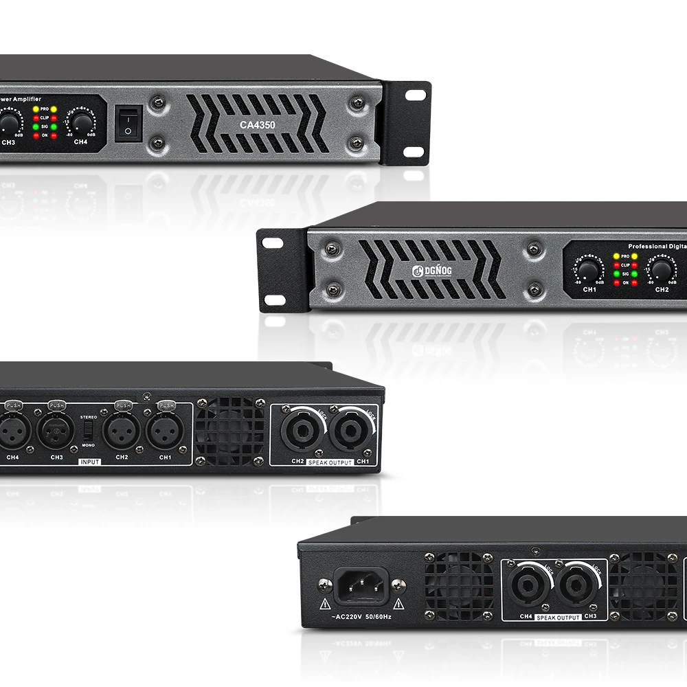 DGNOG 4 Channel PA/DJ Power Amplifier Class D Digital Power