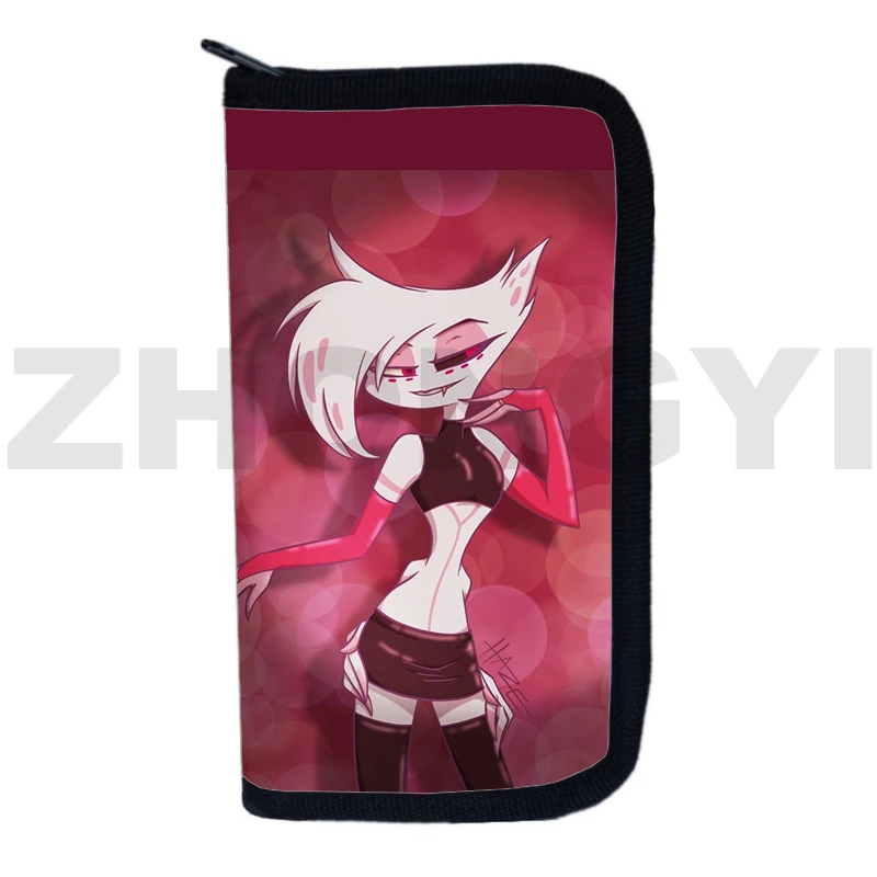 

Длинный кошелек Hazbin для женщин и мужчин, вместительный бумажник на молнии с держателем для карт в отеле, модный мужской клатч