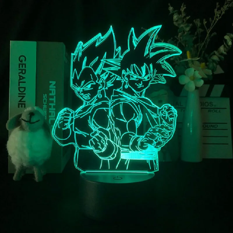Anime Goku Vegeta 3D Led Night Light Dragon Ball Z Lampada Da Tavolo Bambini Bed Room Decor Regali Di Compleanno E Natale Per Bambini