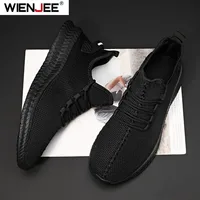 Baskets décontractées antidérapantes pour hommes, respirantes, pour Jogging en plein air, entraînement, randonnée, sport, course en plein air, chaussures à lacets en tricot tissé 6