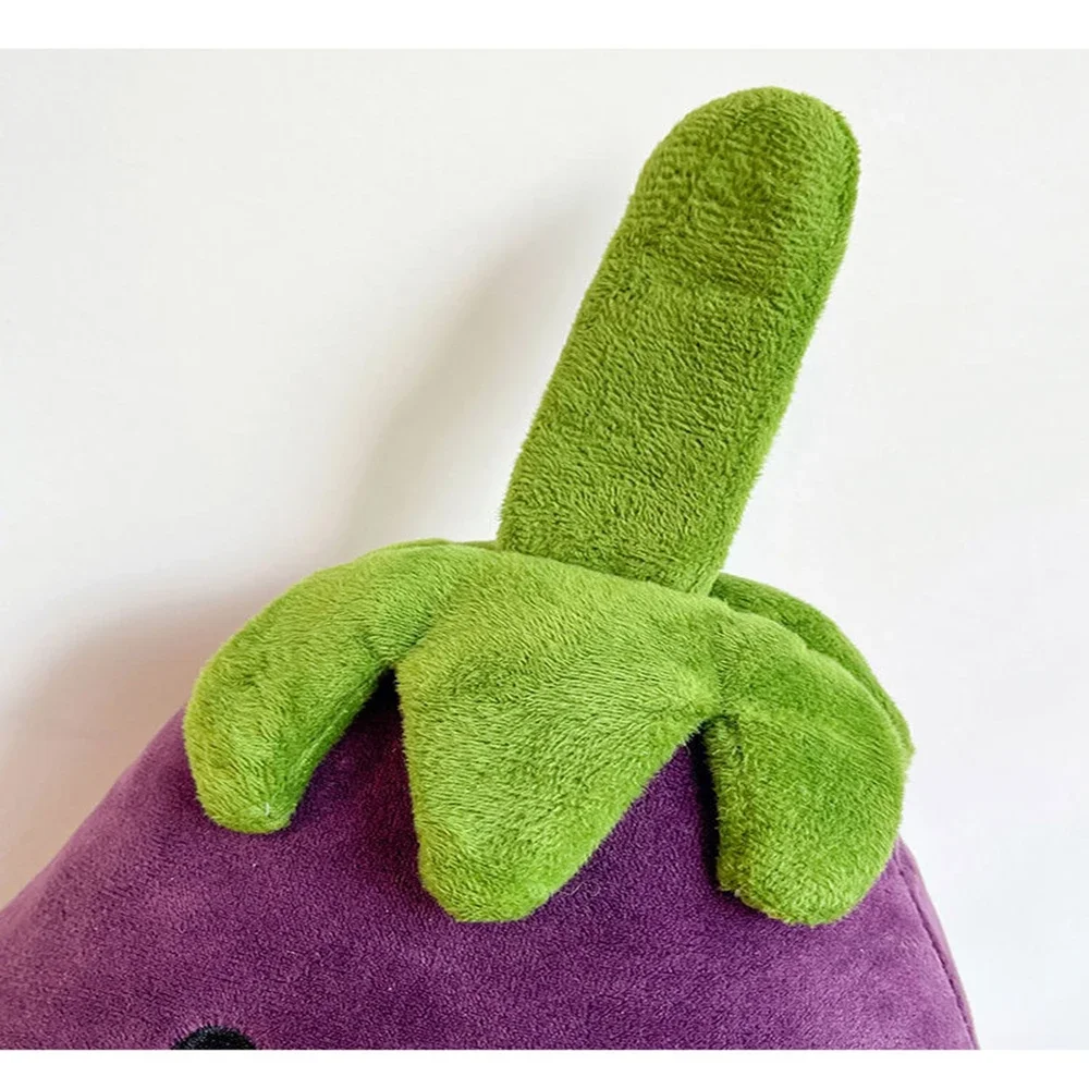 30cm Cute Purple Changing Face Eggplant Mr. Stuffed Toy Doll Throw Pillow Doll Personality Fun Birthday Gift Boy Girl Christmas