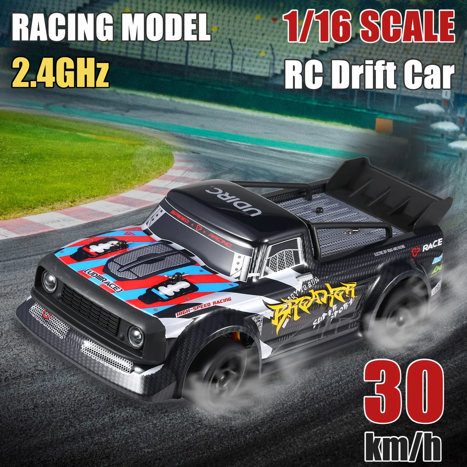 UDIR/C UD1601 Pro RC Car 1/16 2.4GHz 4WD RC Racing Car 40km/h High Speed Brushless Motor RTR with Electronic Stability System 6