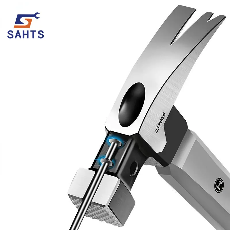 

SAHTS Magnetic Claw Hammer for Woodworking Automatic Nail Suction Multifunction Non-slip Shockproof Steel Hammer Hand Tools