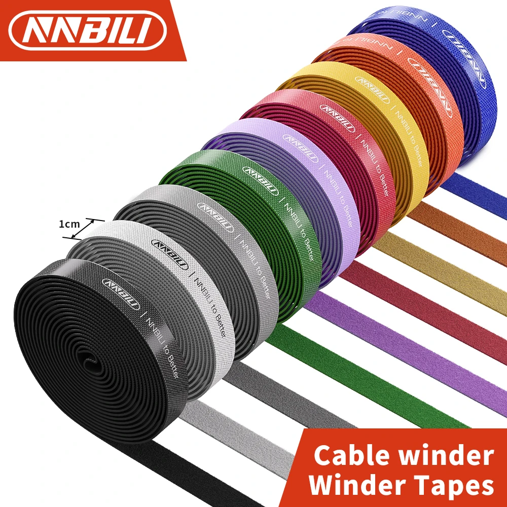 Reusable Double-Sided Velcro Cable Management Straps with Self-Adhesive Fastener