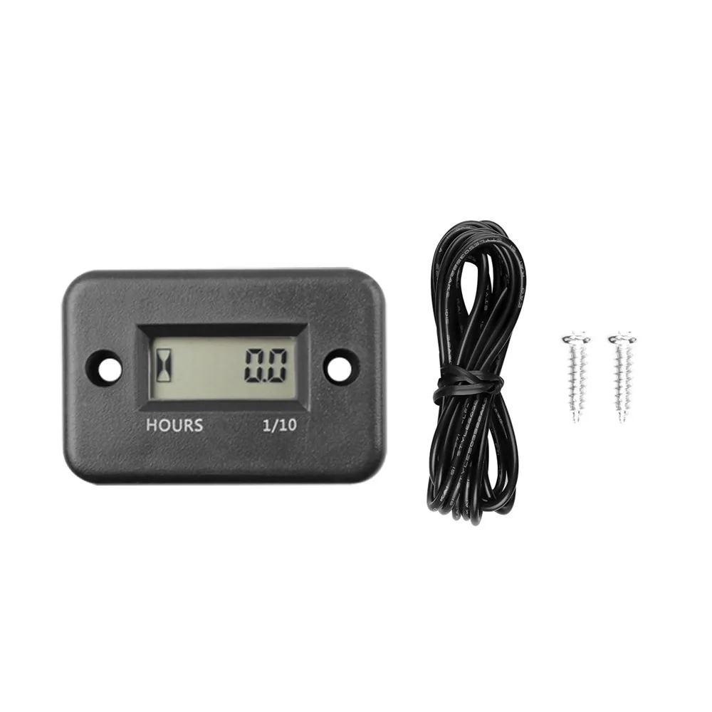 LCD Waterproof Digital Tach Hour Meter Counter For ATV Motorcycle Instruments Snowmobile Gasoline Boat Generator Bike