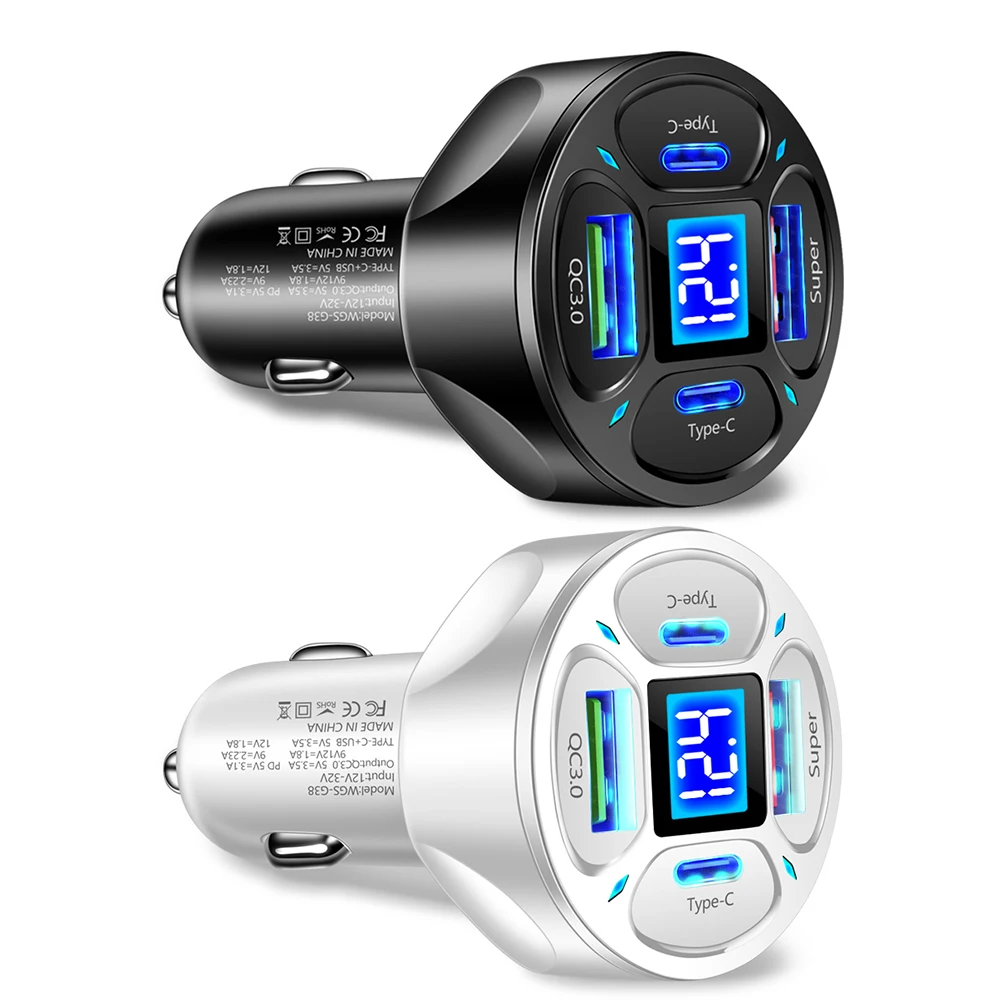 Car Charger Fast Charge,66W SCP/QC3.0 Cell Phone Charger,Cigarette