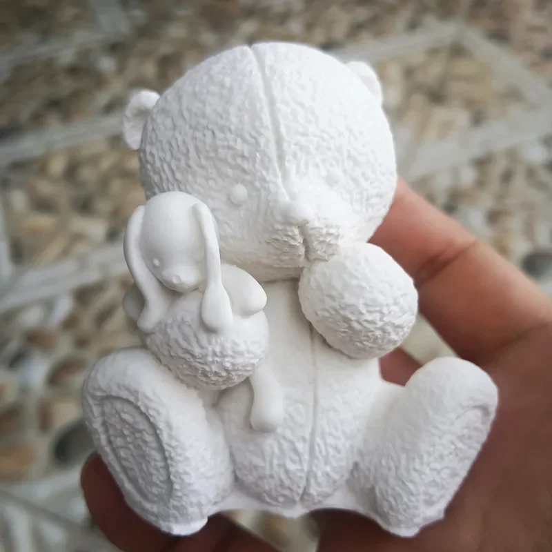 Moule Silicone Ours Assis - Pour Glaçons, Résine, Savon, Bougie - Forme Kawaii Réutilisable
