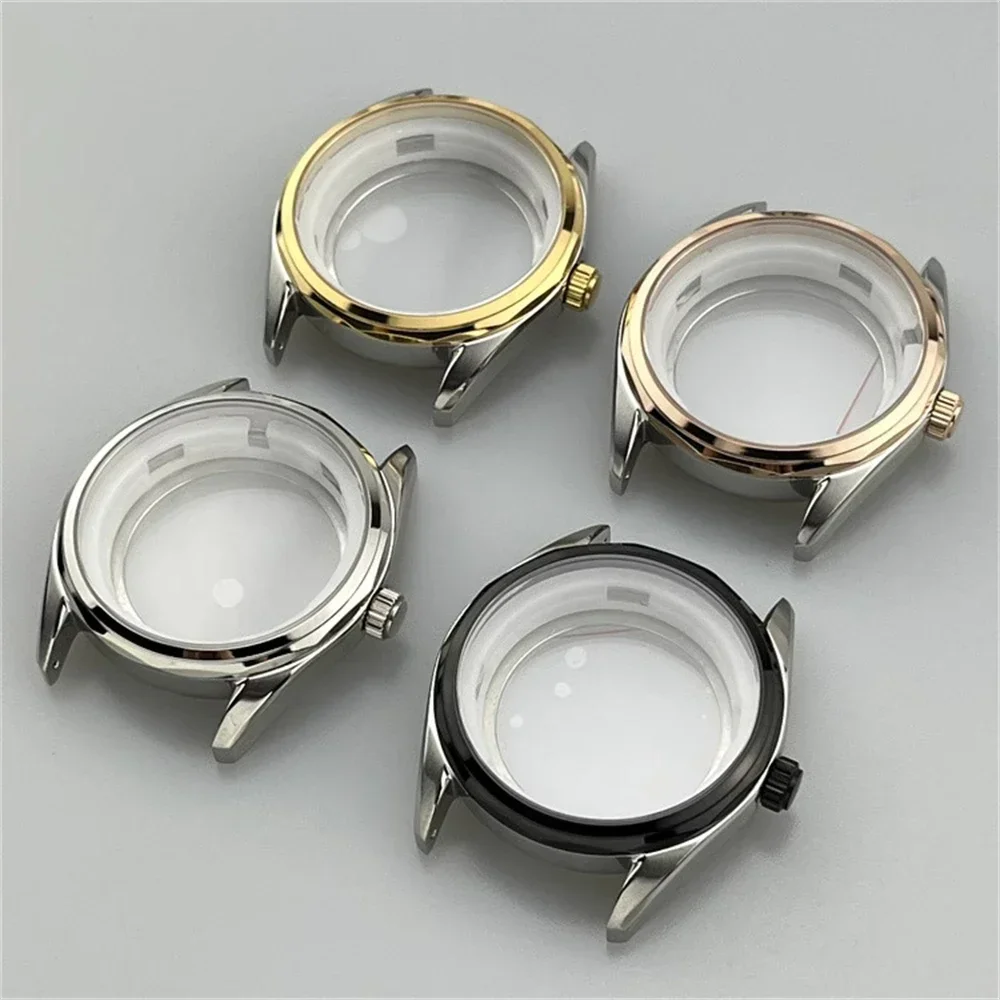 

Silver Rose/Black/Gold Stainless Steel Watch Case 39mm Sapphire Glass Case, for NH35 NH36 4R35A 4R36A Movement, Fits 34mm Dial