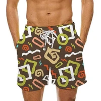 2024Abstract Pattern Men Board Shorts Swimwear Shorts Trunk Sports Pants Casual Men's 3d Tops Child Boy Beach Short Men Clothing 1