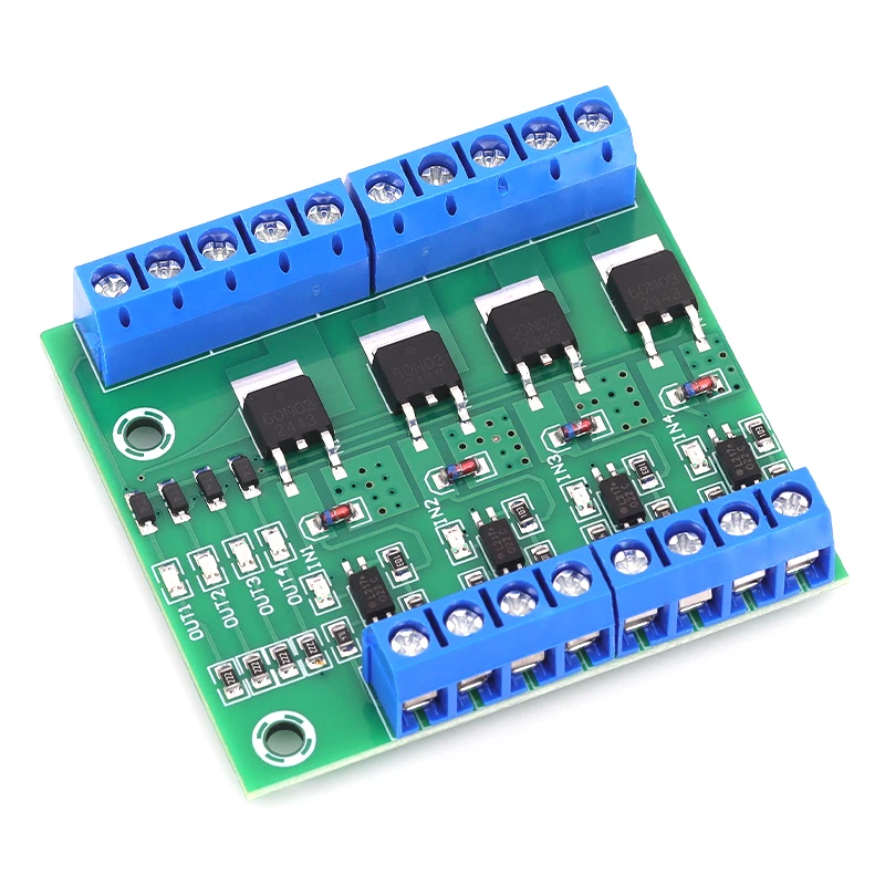 4채널 MOSFET/FET 드라이버 모듈 광커플러 절연 PLC 증폭기 회로 기판 3-20V