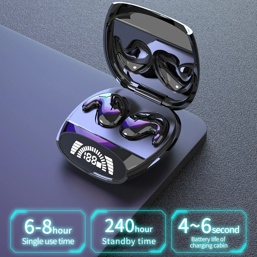 

TWS Wireless Headsets Sports Stereo Bluetooth 5.3 Earphone Mini Headphones Hidden Noise Cancelling Sleep Invisible Earbuds Tiny