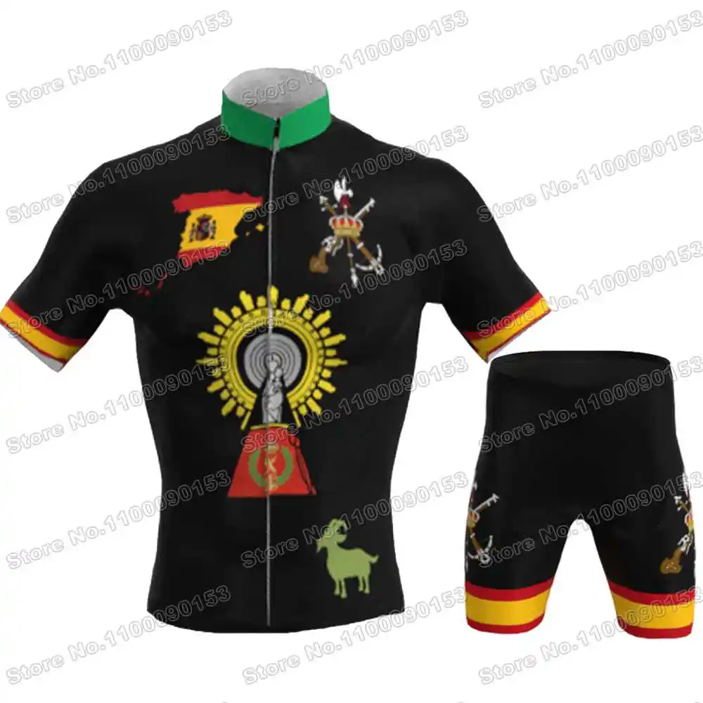 The Spanish Legion Virgen del Pilar Cycling Jersey Set Spain Cycling Clothing Men Road Bike Shirt Suit Bicycle Pant Maillot
