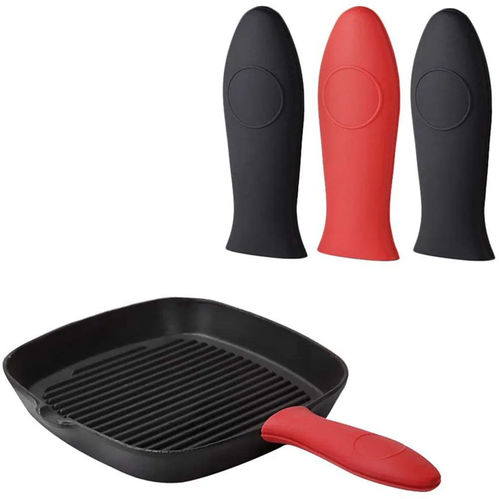 Exquisite 5 Pieces Silicone Hot Handle Holder Rubber Pot Sleeve Heat  Resistant Kitchen Potholders For Cast Iron Pans, Metal Frying Pans, Skillets,  Gri