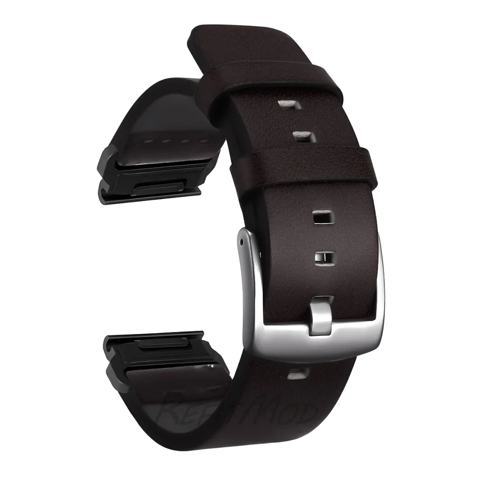 Quick Fit Leather Strap, 26mm/22mm Adjustable Band
