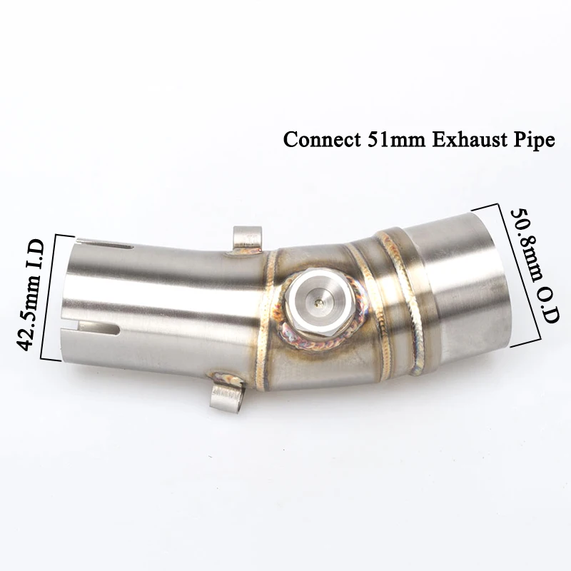 Escape Motorcycle Mid Connect Tube Middle Link Pipe Stainless Steel Exhaust System For Kawasaki ER6N 2012-2016 - Image 3