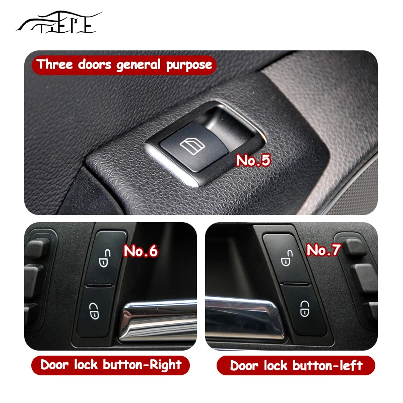 Car Window Lifting Button Accessories Tool for Mercedes Benz W204 W212 W246 W205 W176 CLA Interior Switch Cover Cap 2049055402 window control switch