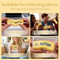 Jouet sensoriel anti-stress en silicone souple en forme de bloc de beurre ou de chocolat, à récupération lente, pour adultes, cadeau 6