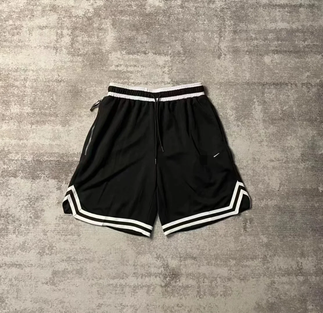 American Street Basketball Shorts Elite Quick Dry Training Five-Quarter Pants Men's DNA Embroidery Sports Wear for Skateboarding