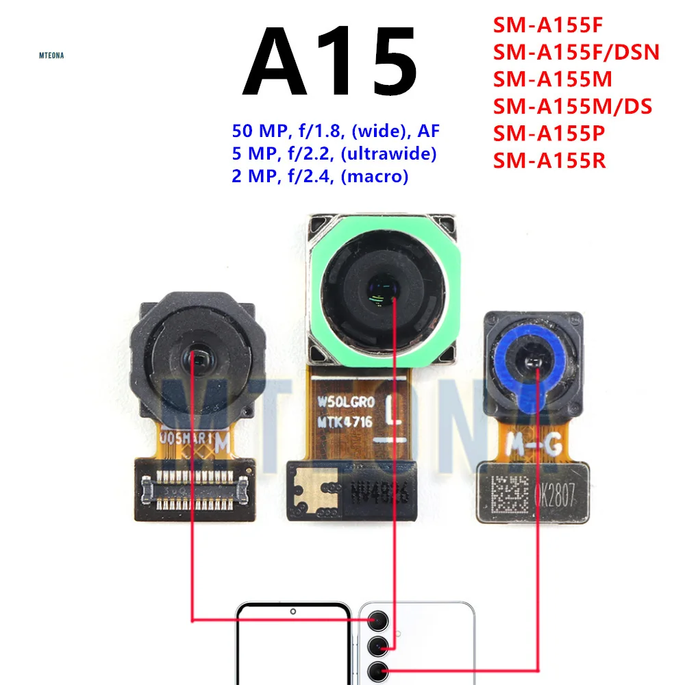 Enhanced Smartphone Camera Module Replacement - Front and Rear Selfie & Wide Lens Flex Cable Part
