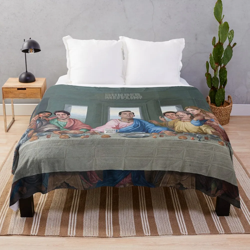 

The Last Supper Office Edition Throw Blanket blankets and throws Summer For Decorative Sofa Blankets