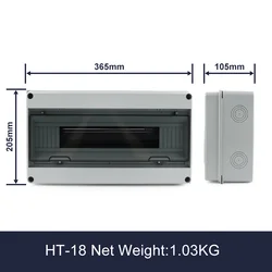 Outdoor Waterproof Electrical Enclosure Box, IP65 - Rated, Durable ABS Plastic (HT - 18)