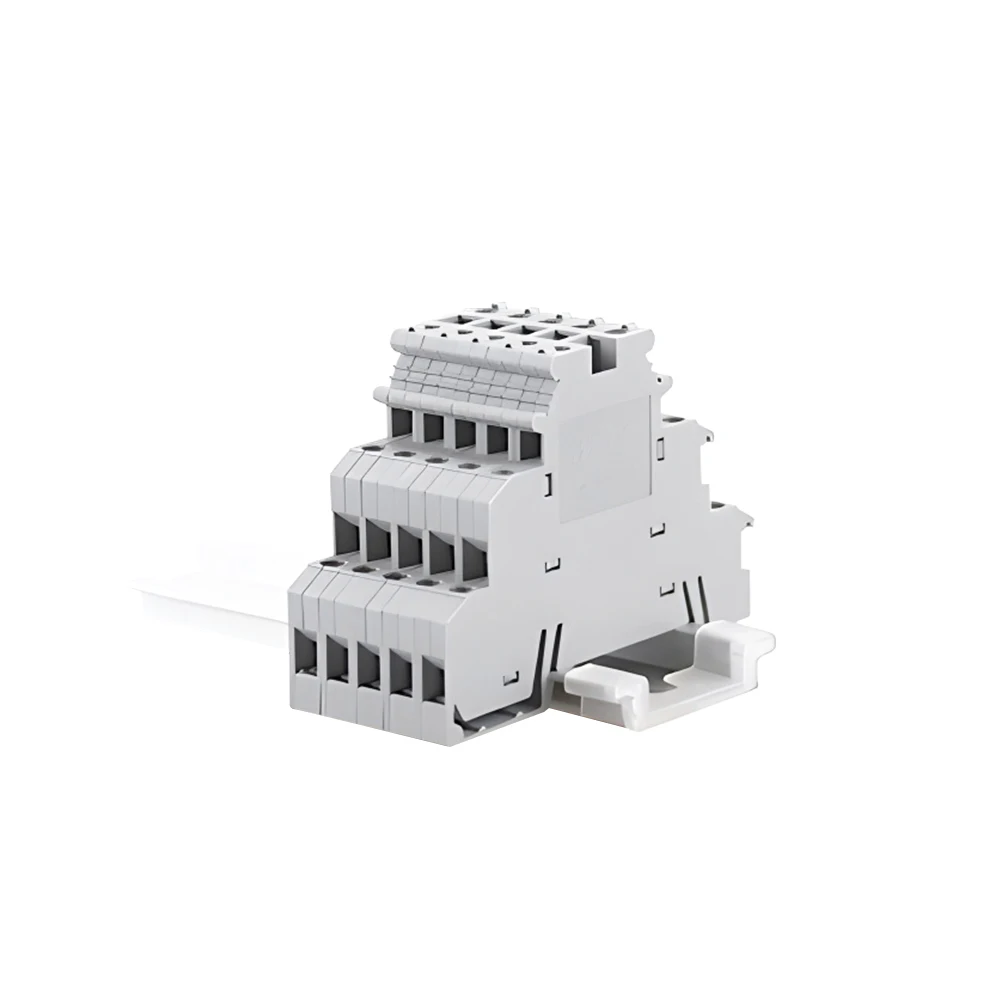 10Pcs DIKD-1.5 DIN Rail Terminal Block 3-Level Sensor Actuator Triple Wire Connector Three-Layer DIKD1.5 Conductor wire connectors