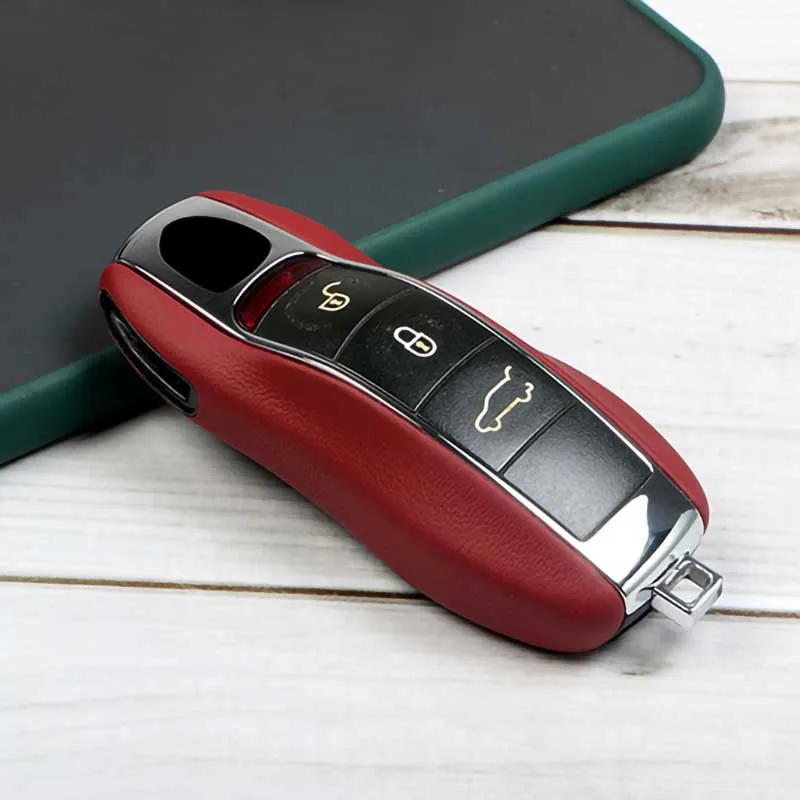  TTCR-II Car Key Case Compatible with Boxster Cayman 2013-2021  Cayenne Panamera 2011-2017 Carrera 911 2012-2019 for Macan 2014-2023, 3 Pcs  Smart Key Fob Shell, Red Painted Keyless Entry Protectors : Electronics