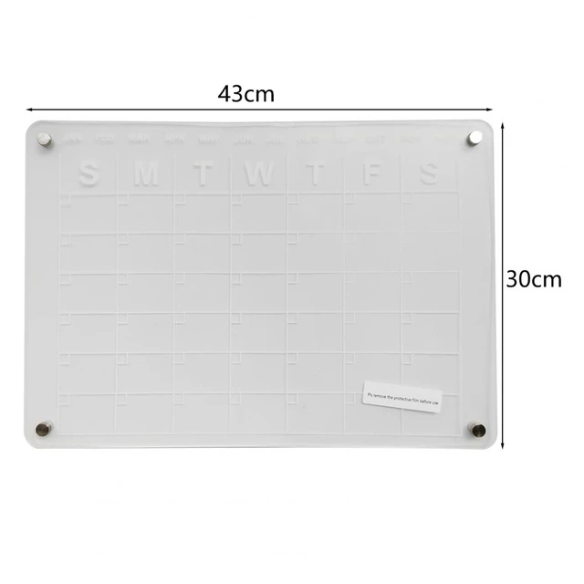 Calendrier magnétique transparent effaçable à sec, tableau blanc,  réinscriptible, mur de réfrigérateur, acrylique - AliExpress
