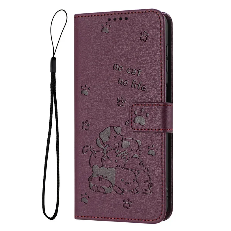 3D Cat Pattern Flip Leather Phone Case - Cute and Stylish Protective Cover