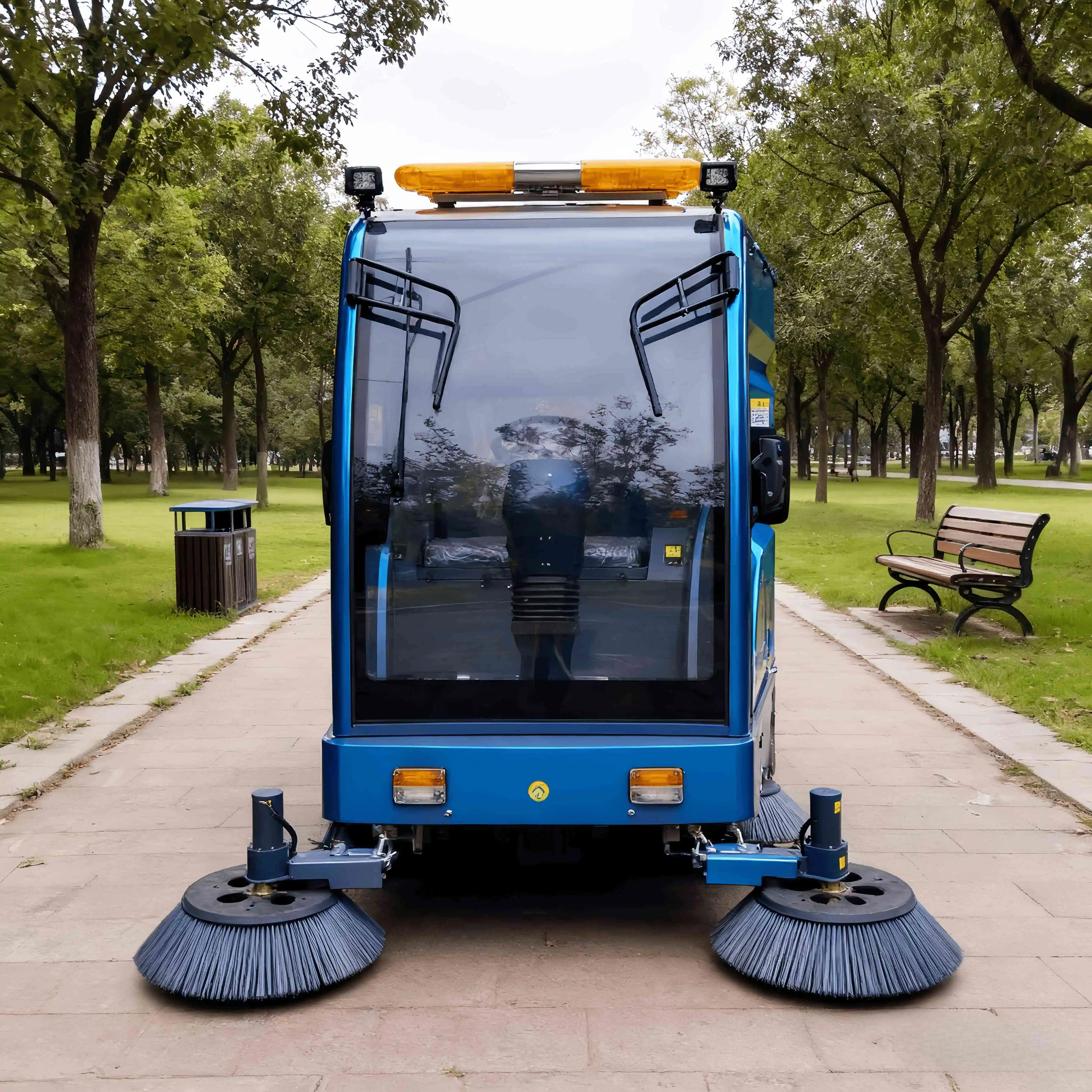 Electric Ride-On Road Sweeper Truck C0nTour DEY X5 3000W Self-Propelled New Vacuum Municipal Commercial Use 5