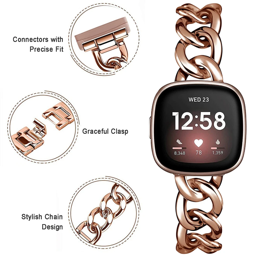 Elegant Chain Metal Watch Band